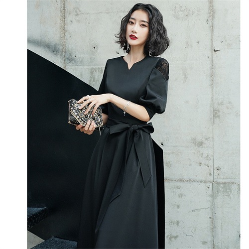 ドレス 結婚式 ワンピース ドレス パーティードレス 袖あり お呼ばれ 二次会 服 フォーマルドレス