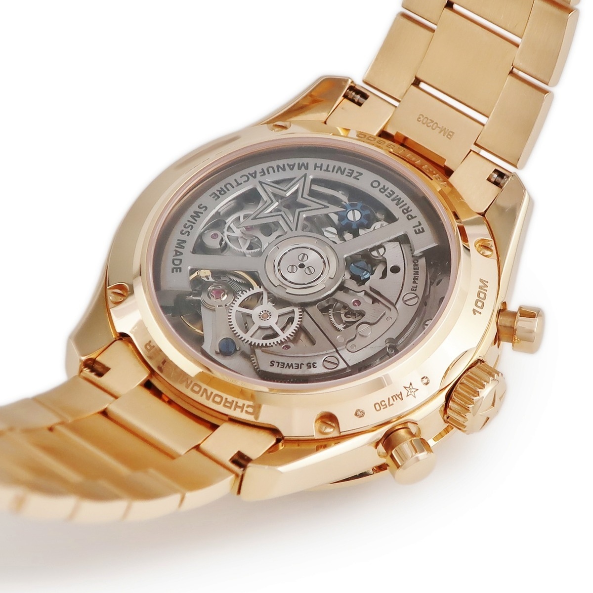 クロノマスタースポーツ エルプリメロ 18.3101.3600/69.M3100 自動巻き メンズ K18RG無垢 ローズゴールド 3年保証