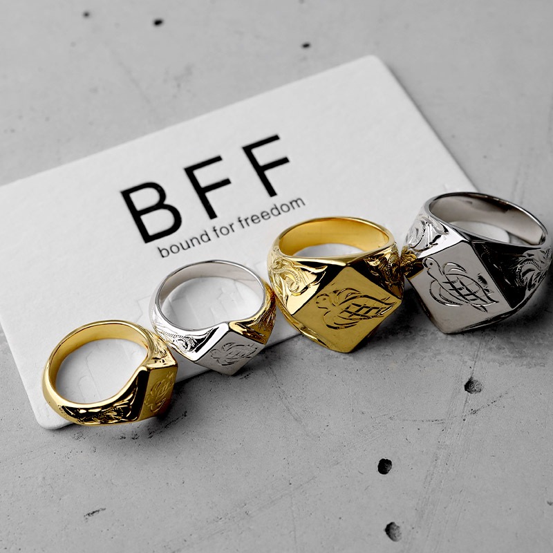 BFF 印台リング ウミガメ [bffr011-g-l]