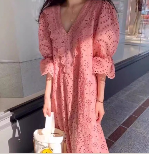 レディース ワンピース プルオーバー ロング 5分袖 7分袖 Vネック フェミニン レース かわいい 大人可愛い きれいめ シンプル カジュアル 上品 おしゃれ レトロ ガーリー ルーズ 存在感 レディース ワンピース プルオーバー ロング 5分袖 7分袖 Vネック フェミニン レース かわいい 大人可愛い きれいめ シンプル カジュアル 上品 おしゃれ レトロ ガーリー ルーズ 存在感