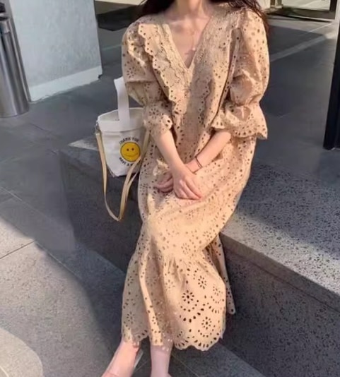 レディース ワンピース プルオーバー ロング 5分袖 7分袖 Vネック フェミニン レース かわいい 大人可愛い きれいめ シンプル カジュアル 上品 おしゃれ レトロ ガーリー ルーズ 存在感 レディース ワンピース プルオーバー ロング 5分袖 7分袖 Vネック フェミニン レース かわいい 大人可愛い きれいめ シンプル カジュアル 上品 おしゃれ レトロ ガーリー ルーズ 存在感