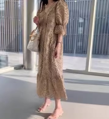 レディース ワンピース プルオーバー ロング 5分袖 7分袖 Vネック フェミニン レース かわいい 大人可愛い きれいめ シンプル カジュアル 上品 おしゃれ レトロ ガーリー ルーズ 存在感 レディース ワンピース プルオーバー ロング 5分袖 7分袖 Vネック フェミニン レース かわいい 大人可愛い きれいめ シンプル カジュアル 上品 おしゃれ レトロ ガーリー ルーズ 存在感