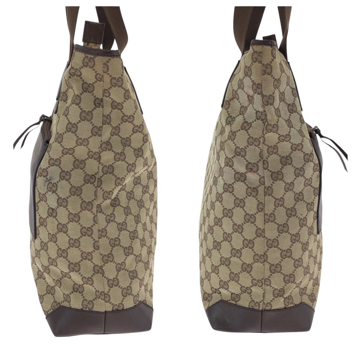 美品 ベージュ ブラウン シルバー金具 GGキャンバス 019 0401 トートバッグ ショルダーバッグ レディース 501168 美品 ベージュ ブラウン シルバー金具 GGキャンバス 019 0401 トートバッグ ショルダーバッグ レディース 501168