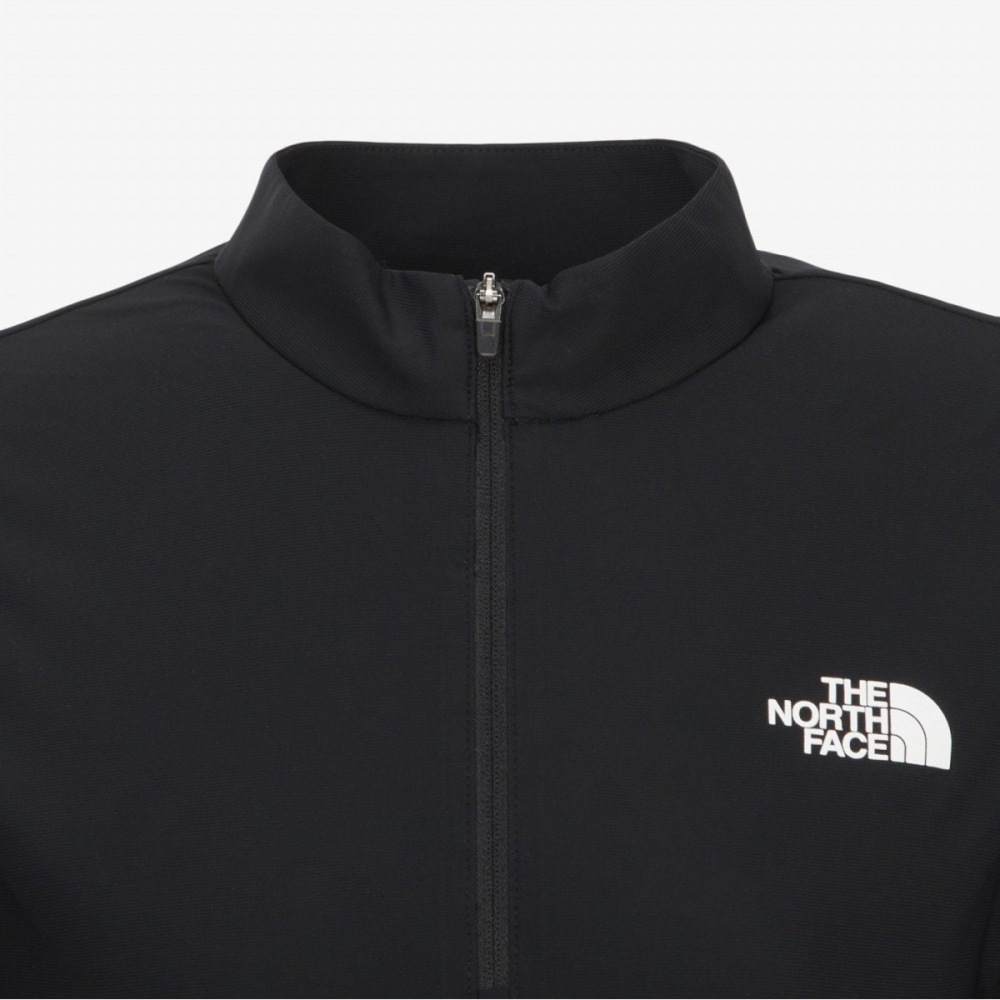 ノースフェイス レディース アイスデイ 半袖ジップティー BLACK NT7KR30B