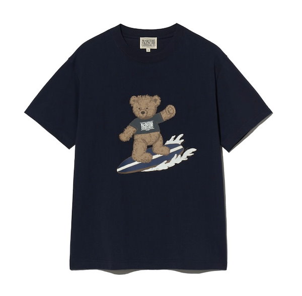 MARITHE ♥ DOODLE BEAR IMAGE GRAPHIC TEE /追跡付 DOODLE BEAR IMAGE GRAPHIC TEE light heather gray - MARITHE