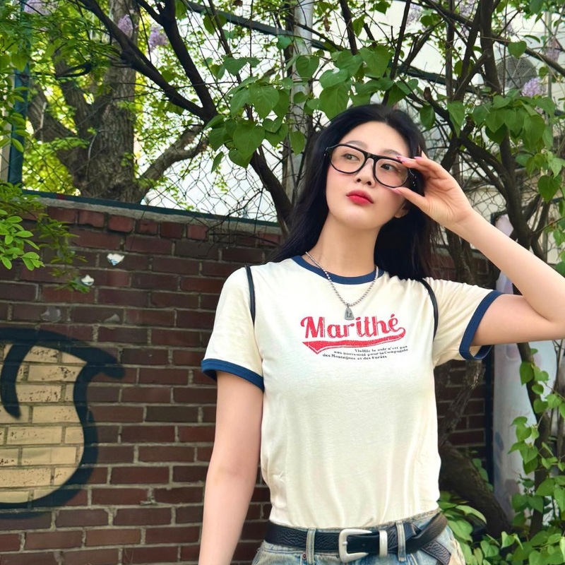 [Redvelvet ジョイ 着用] W VINTAGE BASEBALL RINGER TEE 韓国 アイドル 半袖 Tシャツ レディース メンズ 春 夏 大きいサイズ ゆったり