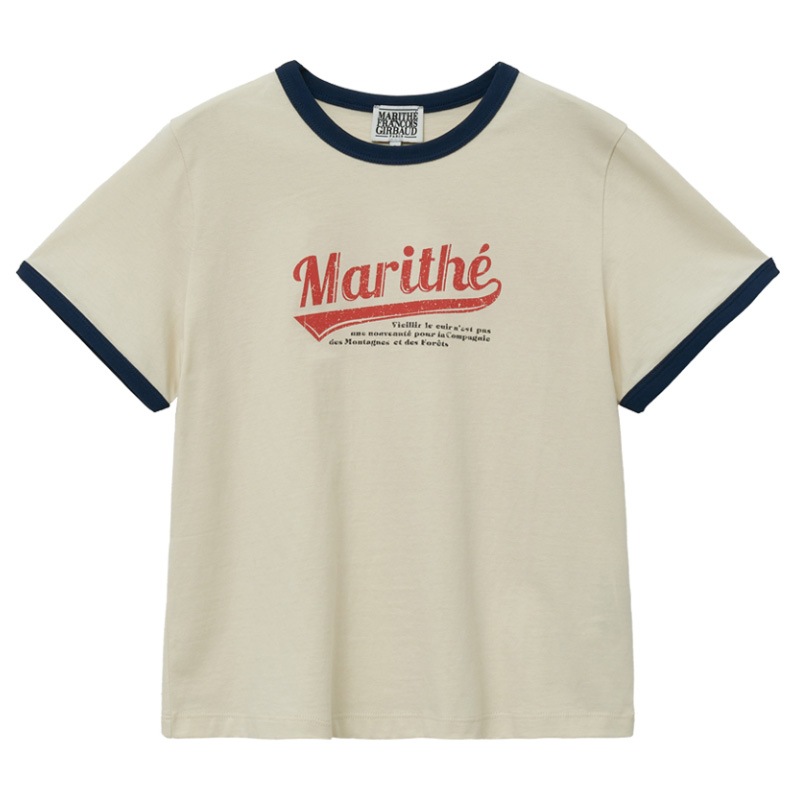 [Redvelvet ジョイ 着用] W VINTAGE BASEBALL RINGER TEE 韓国 アイドル 半袖 Tシャツ レディース メンズ 春 夏 大きいサイズ ゆったり