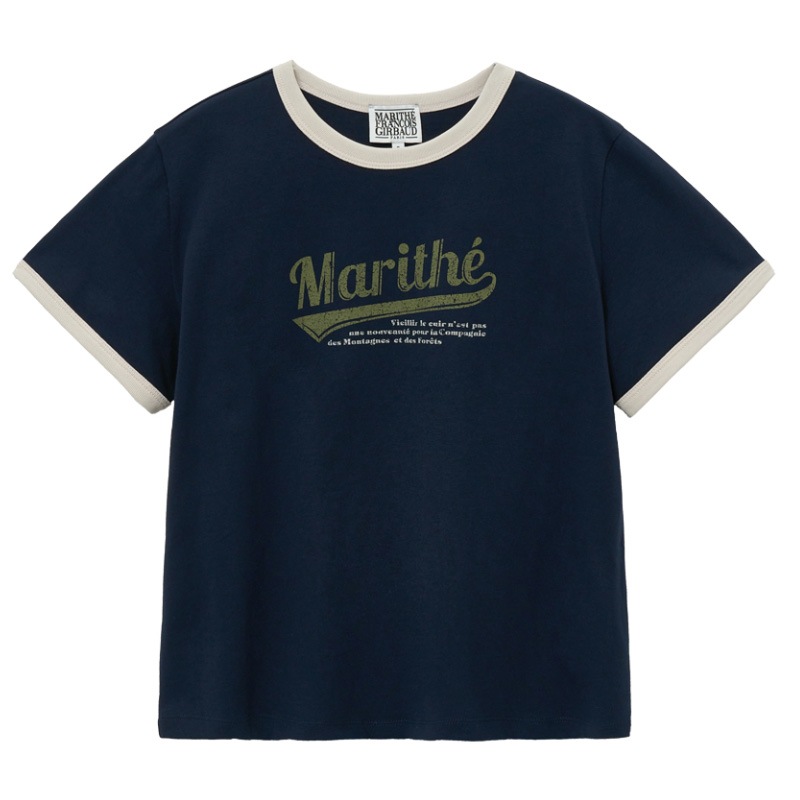 [Redvelvet ジョイ 着用] W VINTAGE BASEBALL RINGER TEE 韓国 アイドル 半袖 Tシャツ レディース メンズ 春 夏 大きいサイズ ゆったり