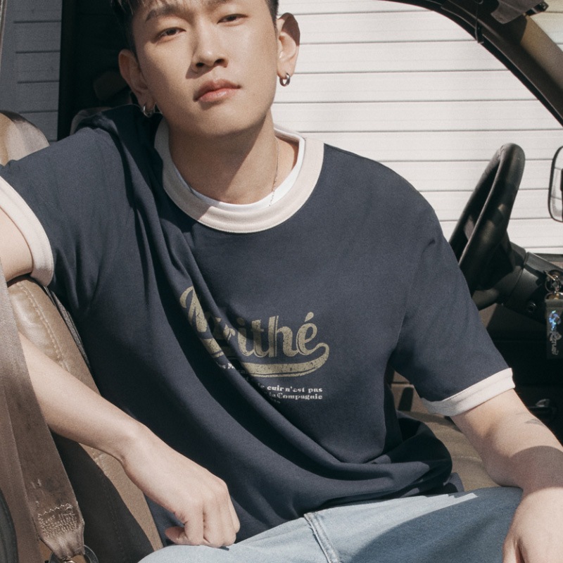 [Redvelvet ジョイ 着用] W VINTAGE BASEBALL RINGER TEE 韓国 アイドル 半袖 Tシャツ レディース メンズ 春 夏 大きいサイズ ゆったり