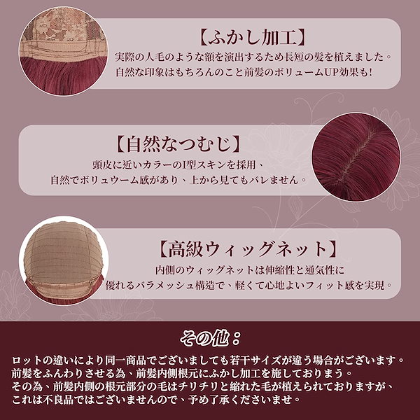 Qoo10] ウィッグ ロング ストレート かつら フ