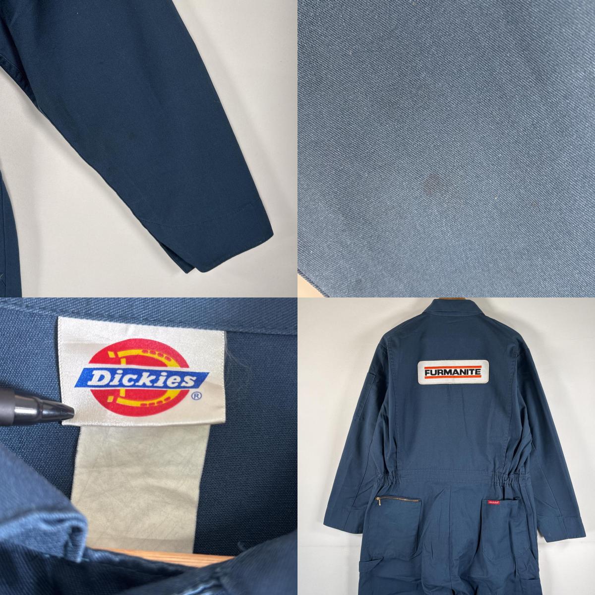 古着 長袖つなぎ オールインワン ワーク 作業着 大きいサイズ サイドポケット ワッペン ダブルファスナー ネイビー メンズ 古着 長袖つなぎ オールインワン ワーク 作業着 大きいサイズ サイドポケット ワッペン ダブルファスナー ネイビー メンズ