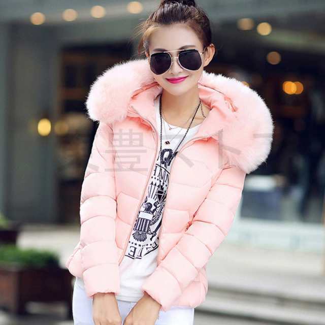 中綿ジャケット レディース 暖かい 帽子付き コート ゆったり 新作 アウター 冬 防寒 ショート丈 秋 長袖 体型カバー 無地 シン