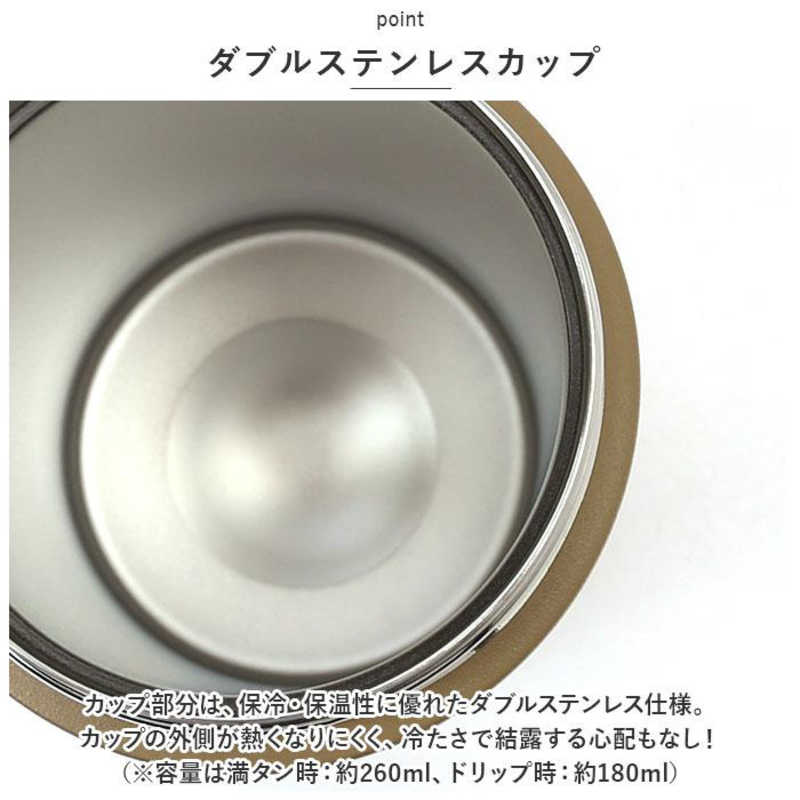 マクロス　ダイヤル調節 オールインワンコーヒーメーカー カフェラベル ［ミル付き］ フォーンベージュ　MEK-107FB