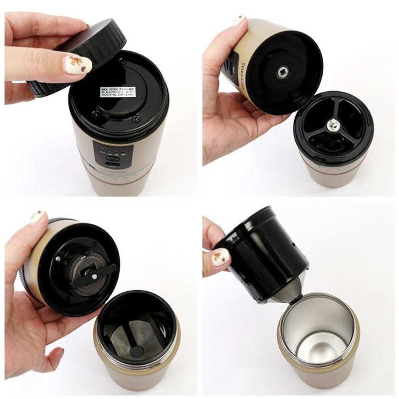 マクロス　ダイヤル調節 オールインワンコーヒーメーカー カフェラベル ［ミル付き］ フォーンベージュ　MEK-107FB