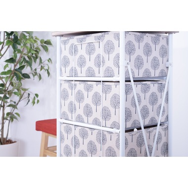 組立簡単チェスト4D タンス スチール ファブリック 棚 収納 4段 リビング 寝室 LFS-654 木の模様 ベージュ グレー かわいい 横揺れ防止 組立簡単チェスト4D タンス スチール ファブリック 棚 収納 4段 リビング 寝室 LFS-654 木の模様 ベージュ グレー かわいい 横揺れ防止