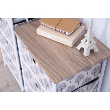 組立簡単チェスト4D タンス スチール ファブリック 棚 収納 4段 リビング 寝室 LFS-654 木の模様 ベージュ グレー かわいい 横揺れ防止 組立簡単チェスト4D タンス スチール ファブリック 棚 収納 4段 リビング 寝室 LFS-654 木の模様 ベージュ グレー かわいい 横揺れ防止