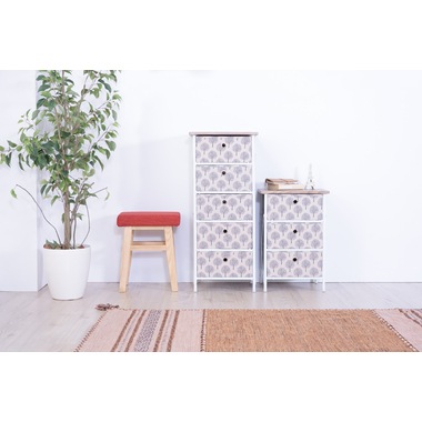 組立簡単チェスト4D タンス スチール ファブリック 棚 収納 4段 リビング 寝室 LFS-654 木の模様 ベージュ グレー かわいい 横揺れ防止 組立簡単チェスト4D タンス スチール ファブリック 棚 収納 4段 リビング 寝室 LFS-654 木の模様 ベージュ グレー かわいい 横揺れ防止