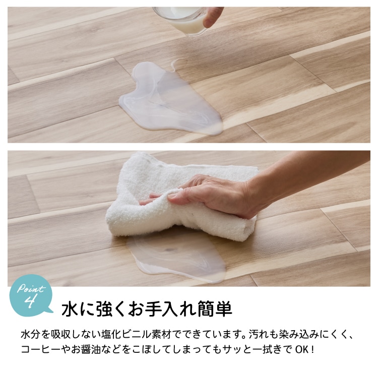 カーペット フロアシート ウッドカーペット クッションフロア 江戸間8畳用 (代引不可)(TD)