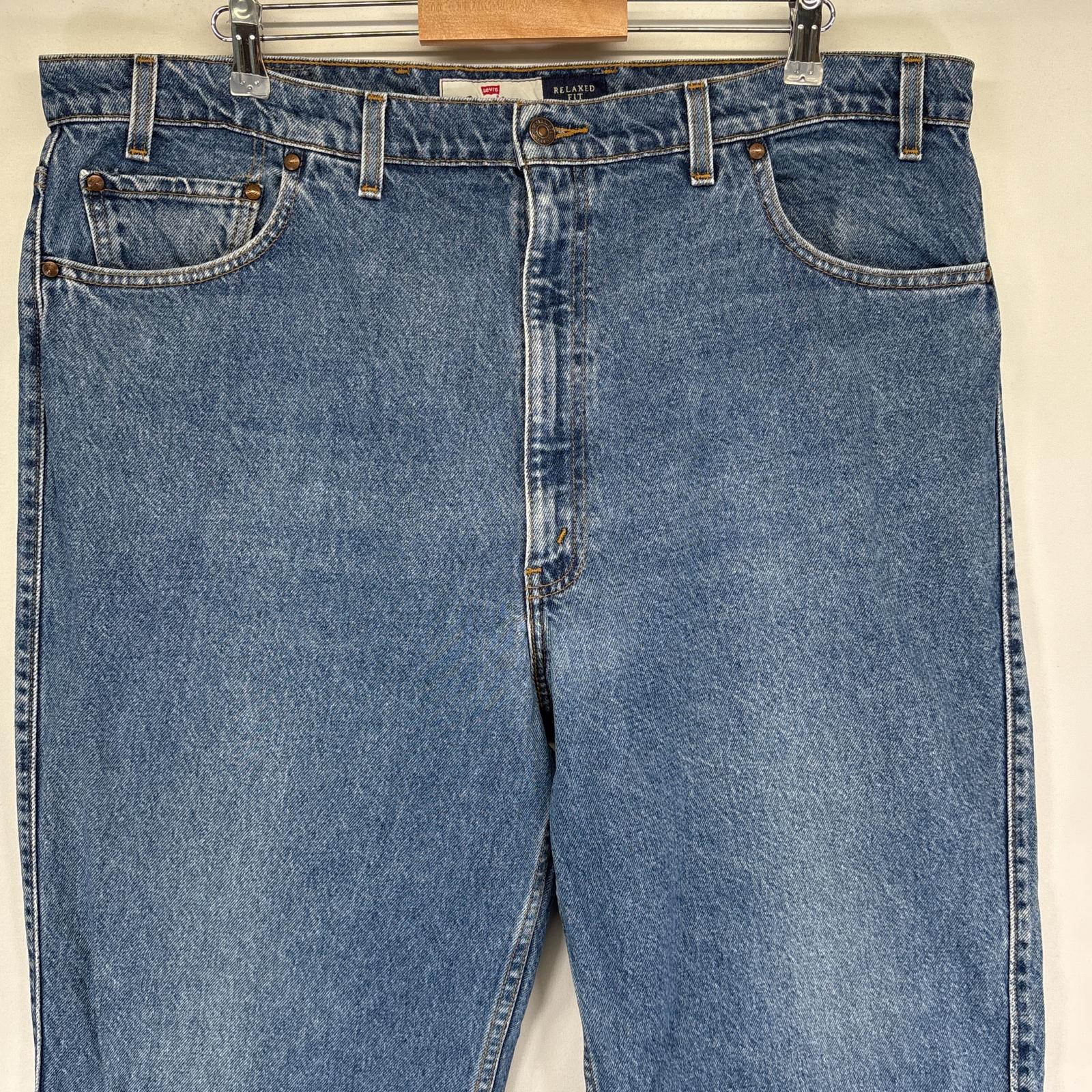 古着 90s/90年代 デニムパンツ 540 テーパード 大きいサイズ ジーンズ ジーパン 5ポケット 長ズボン w44 L30 ブルー メンズ