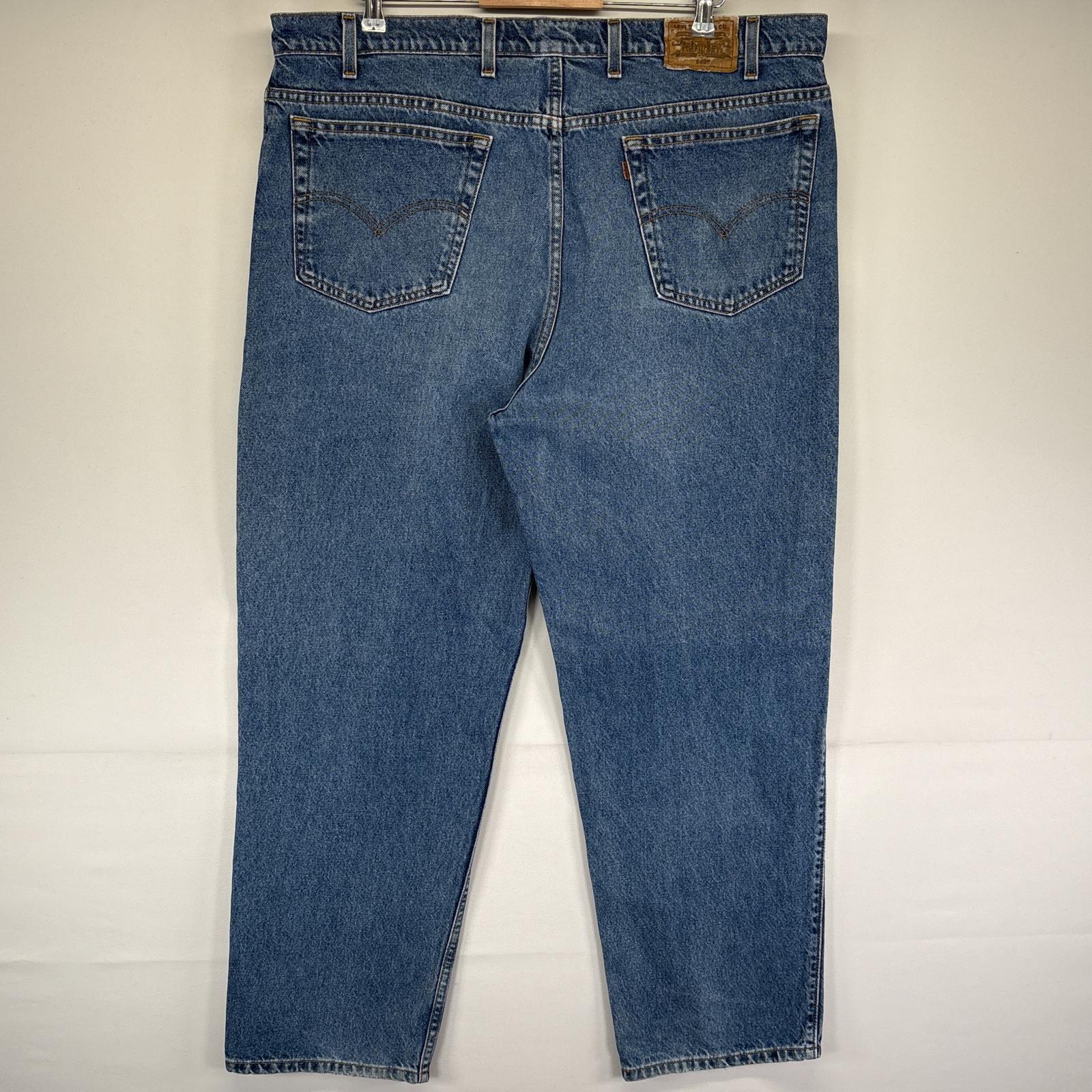 古着 90s/90年代 デニムパンツ 540 テーパード 大きいサイズ ジーンズ ジーパン 5ポケット 長ズボン w44 L30 ブルー メンズ