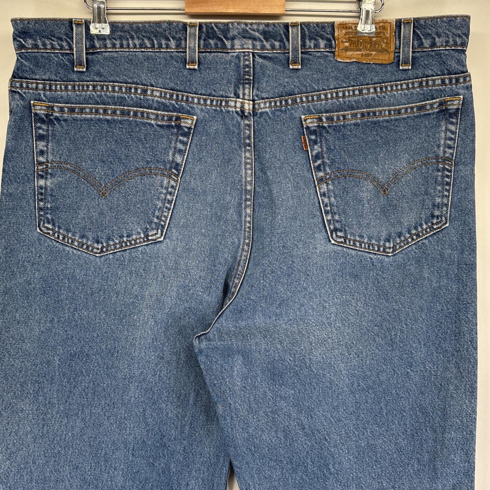 古着 90s/90年代 デニムパンツ 540 テーパード 大きいサイズ ジーンズ ジーパン 5ポケット 長ズボン w44 L30 ブルー メンズ