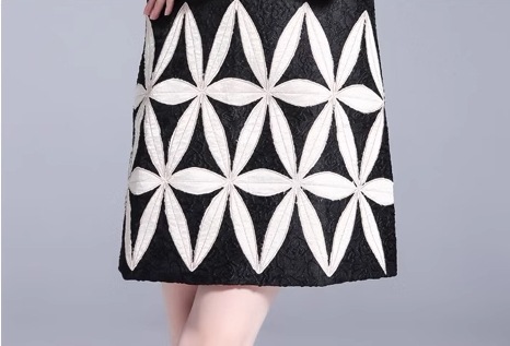 レディース ドレス ミニ ショート 膝上 袖なし ノースリーブ ラウンドネック 刺繍 ハイウエスト かわいい 大人可愛い きれいめ 上品 おしゃれ レトロ ガーリー 個性的 クール エレガント 存在感