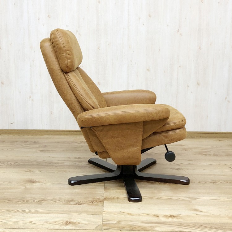 パーソナルチェア オットマン付 1人掛 リクライニング リラックスチェア 引っかきキズに強い生地 リビング 1Pイス