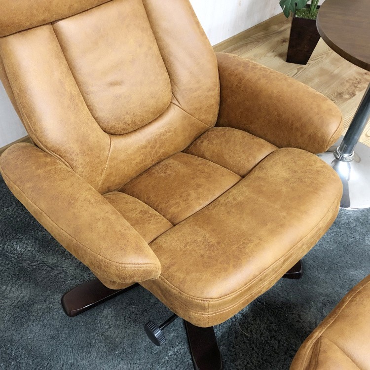 パーソナルチェア オットマン付 1人掛 リクライニング リラックスチェア 引っかきキズに強い生地 リビング 1Pイス