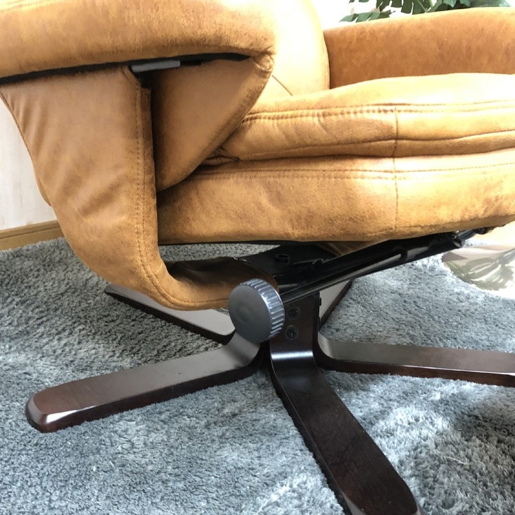 パーソナルチェア オットマン付 1人掛 リクライニング リラックスチェア 引っかきキズに強い生地 リビング 1Pイス