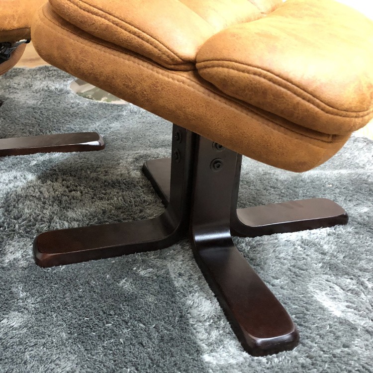 パーソナルチェア オットマン付 1人掛 リクライニング リラックスチェア 引っかきキズに強い生地 リビング 1Pイス