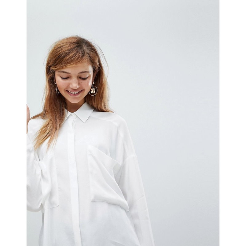エイソス レディース トップス ブラウス・シャツ【ASOS Oversized Utility Shirt】Ivory エイソス レディース トップス ブラウス・シャツ【ASOS Oversized Utility Shirt】Ivory