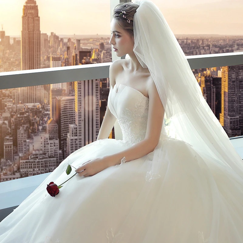 パーティードレス2023結婚式ドレスウェディングドレス シンプル ウエディングドレス 花嫁 ブライダル 二次会フォトウエディング ビーチフォト ドレス