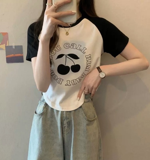 トップス Tシャツ カットソー 袖あり 半袖 5分袖 五分袖 丸襟 タイト 細身 ストレート かわいい 大人可愛い きれいめ シンプル カジュアル 大人 おしゃれ お洒落 大人女子 こなれ感 ラフ