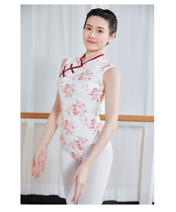 花柄 バレエ レオタード 大人 長袖 美ライン シンプル 韓国風 大人用 衣装 バレエ用品 ballet用品 練習着 演出用 かわいい 春 夏 秋 お洒落 ダンス服 新体操 ウェア コスチューム カラ