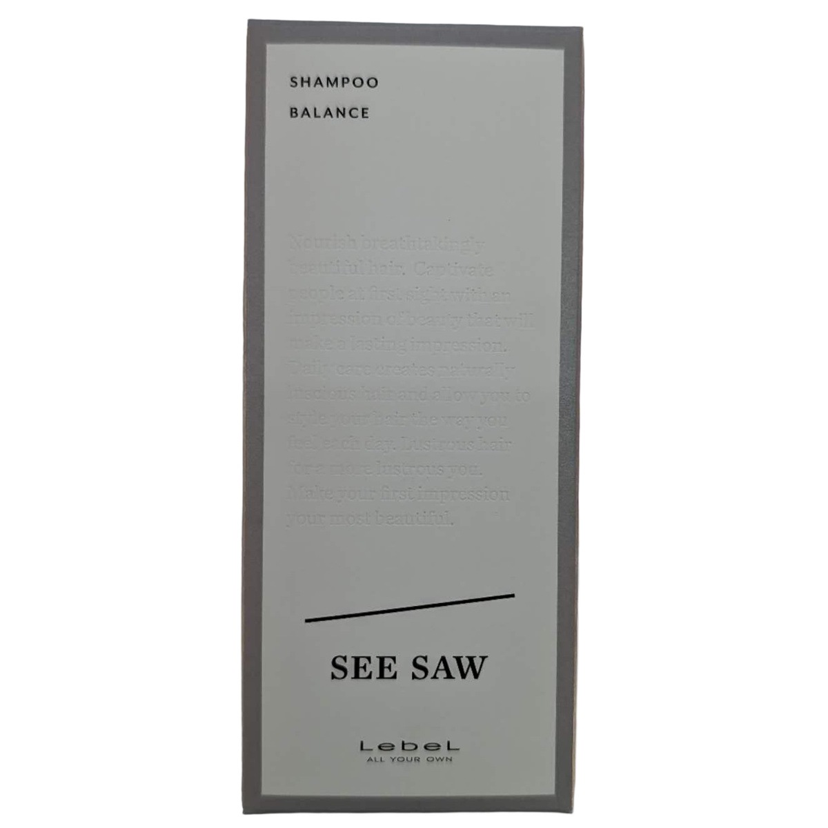 【2個セット】ルベル シーソー ヘア&スキャルプシャンプーバランス B 250ml LEBEL SEE/SAW