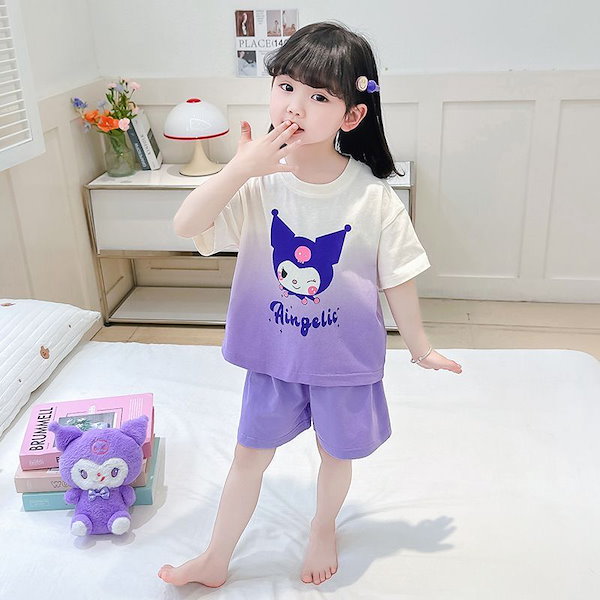 Qoo10] サンリオ キッズ服90-140上下2点セット 冷感