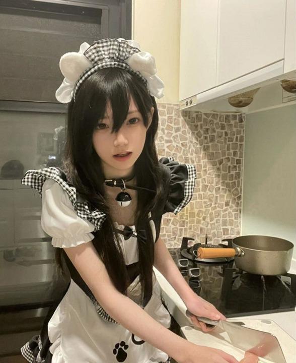 ワンピース レディース 2色 8点セット チョーカー ニーハイソックス ミニ メイド服 エプロン ギンガムチェック リボン フリル 猫 キャット リボン 脚長 細見え スリム シースルー パーティード ワンピース レディース 2色 8点セット チョーカー ニーハイソックス ミニ メイド服 エプロン ギンガムチェック リボン フリル 猫 キャット リボン 脚長 細見え スリム シースルー パーティード