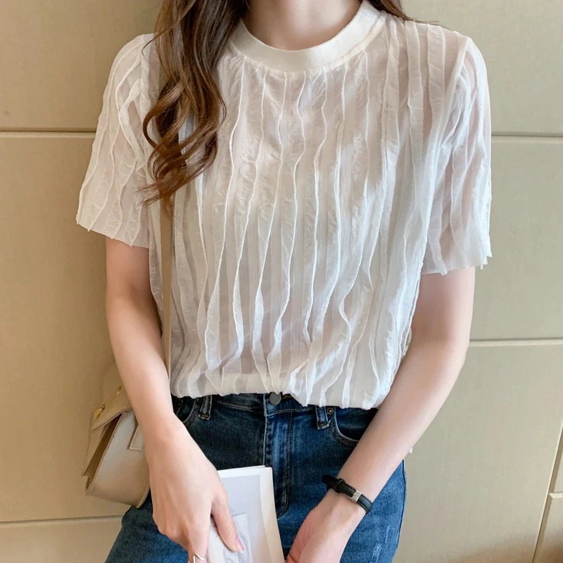 ブラウス体型カバーチュニッククルーネックトップスでも着れるサマーニット新作オシャレ百掛けプリーツシフォンシャツキレイめ着痩せチュニック長袖ブラウスシアーシャツ日焼け防止UVカットシア UVカット ブラウス体型カバーチュニッククルーネックトップスでも着れるサマーニット新作オシャレ百掛けプリーツシフォンシャツキレイめ着痩せチュニック長袖ブラウスシアーシャツ日焼け防止UVカットシア UVカット