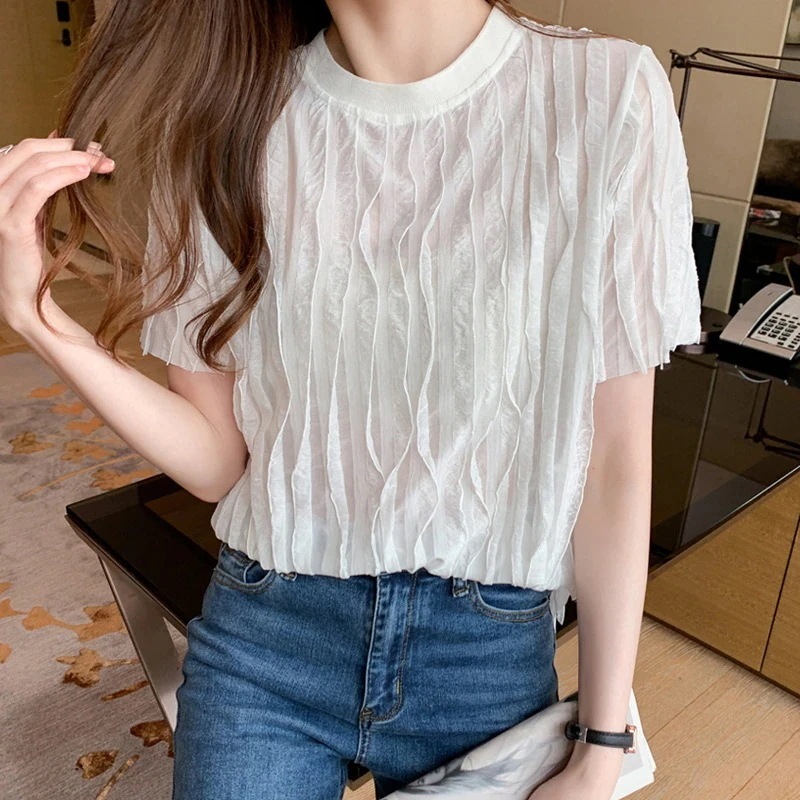 ブラウス体型カバーチュニッククルーネックトップスでも着れるサマーニット新作オシャレ百掛けプリーツシフォンシャツキレイめ着痩せチュニック長袖ブラウスシアーシャツ日焼け防止UVカットシア UVカット ブラウス体型カバーチュニッククルーネックトップスでも着れるサマーニット新作オシャレ百掛けプリーツシフォンシャツキレイめ着痩せチュニック長袖ブラウスシアーシャツ日焼け防止UVカットシア UVカット