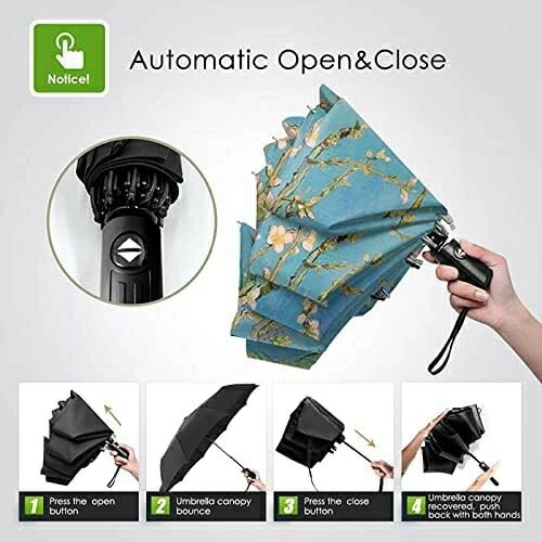 折りたたみ傘 ヴィンセントファンゴッホ アーモンドの木の枝 軽量 ワンタッチ自動開閉 UPF50+ UVカット 耐風構造 日傘 折り式傘 遮光 遮熱 高耐久度 超撥水 梅雨対策 晴雨兼用 折り畳み 折りたたみ傘 ヴィンセントファンゴッホ アーモンドの木の枝 軽量 ワンタッチ自動開閉 UPF50+ UVカット 耐風構造 日傘 折り式傘 遮光 遮熱 高耐久度 超撥水 梅雨対策 晴雨兼用 折り畳み