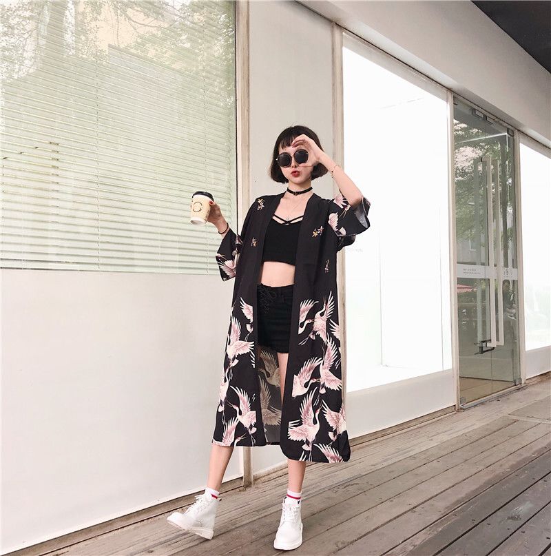 着物風 トップス 和柄 羽織 カーディガン シャツ ガウン 帯ベルト 可愛い ロング レディース 七分袖 長袖 鶴 おしゃれ 主役級 薄手 スリット ウエストベルト プリント 普段使い お出かけ 着物風 トップス 和柄 羽織 カーディガン シャツ ガウン 帯ベルト 可愛い ロング レディース 七分袖 長袖 鶴 おしゃれ 主役級 薄手 スリット ウエストベルト プリント 普段使い お出かけ
