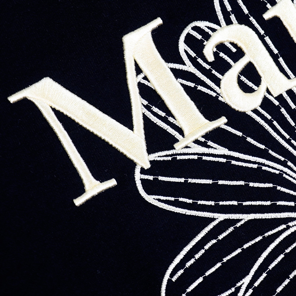 SWEATSHIRT FLOWERMARDI NEEDLEWORK BLACK LEMON 長袖 レディース 韓国 ファッション アパレル 刺繍