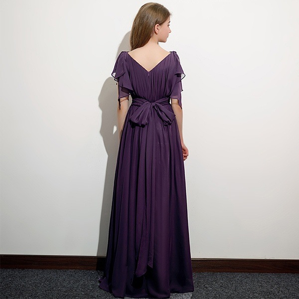 キッズドレス ピアノ発表会 中学生 ワンピース ドレス 女の子 ロングドレス リボン 袖あり スリットスリーブ 無地 シンプル ロング丈 カシュクール Vネック Aライン 発表会 コンクール フォーマ キッズドレス ピアノ発表会 中学生 ワンピース ドレス 女の子 ロングドレス リボン 袖あり スリットスリーブ 無地 シンプル ロング丈 カシュクール Vネック Aライン 発表会 コンクール フォーマ