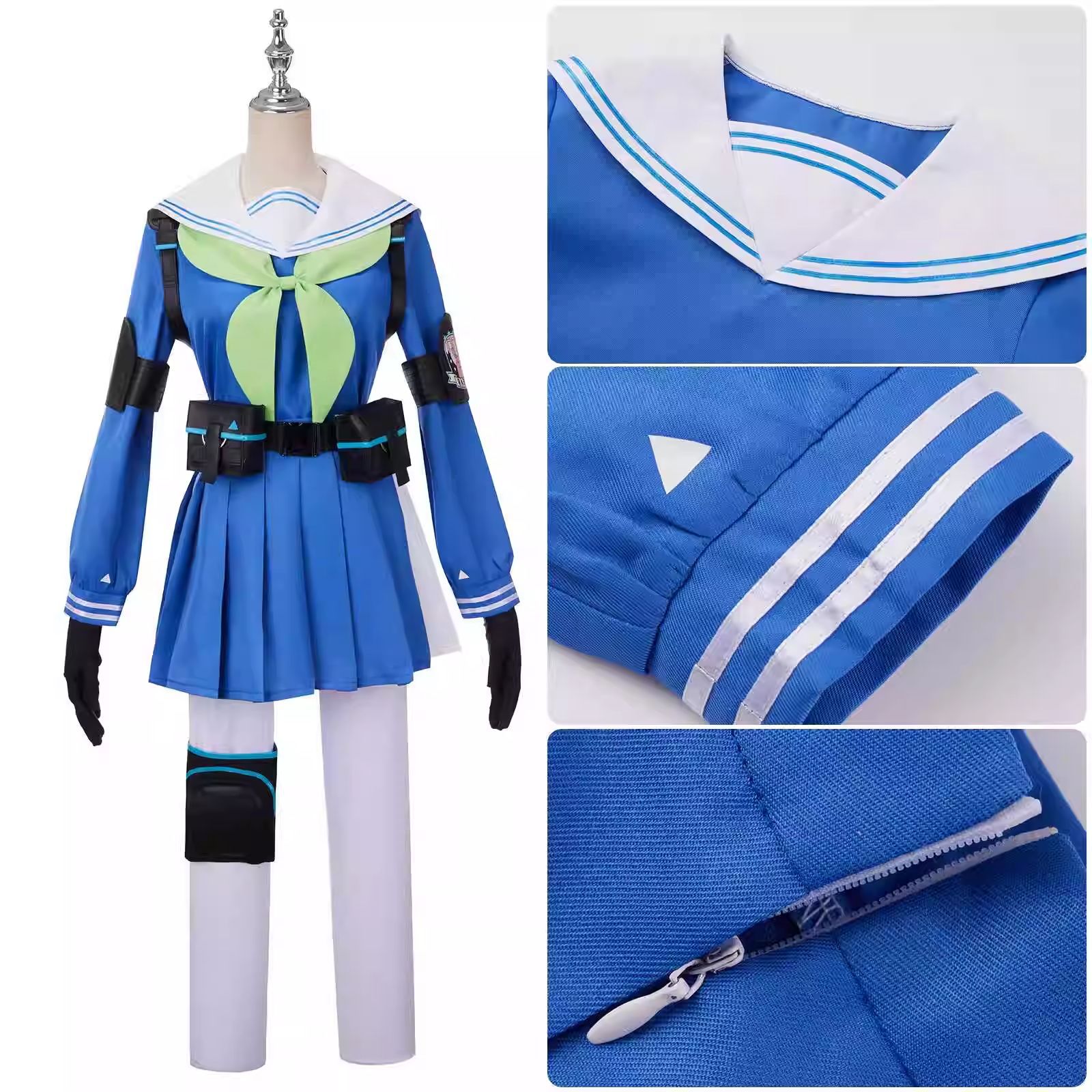 大人気 Cos アズール ファイル 霞風美遊 コスプレ衣装 アニメ アーカイブ ブルー衣装
