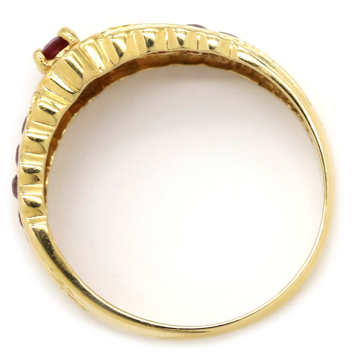 リング 指輪 ルビー ダイヤリング K18YG ルビー ダイヤモンド イエローゴールド レッド 赤 1Pダイヤ 11号【中古】 リング 指輪 ルビー ダイヤリング K18YG ルビー ダイヤモンド イエローゴールド レッド 赤 1Pダイヤ 11号【中古】