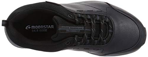[ムーンスター] スニーカー 晴雨兼用 ウォーキングシューズ 防水 幅広 SPLT M196 メンズ スムースブラック 28.0 cm 4E