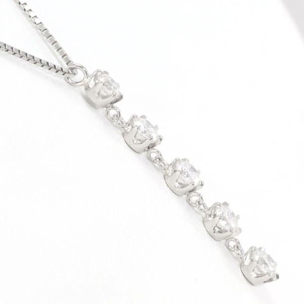 PT PT850 ネックレス ダイヤ 総重量約3.8g 約45cm ジュエリー 中古