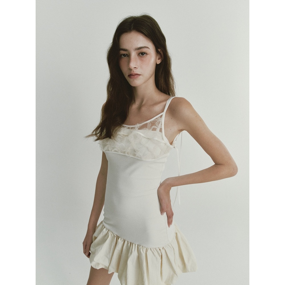 アスラシースルーレイヤードトップ (ホワイト) アスラシースルーレイヤードトップ (ホワイト)