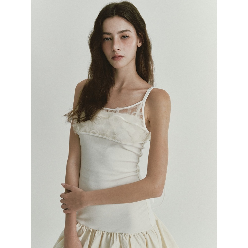 アスラシースルーレイヤードトップ (ホワイト) アスラシースルーレイヤードトップ (ホワイト)