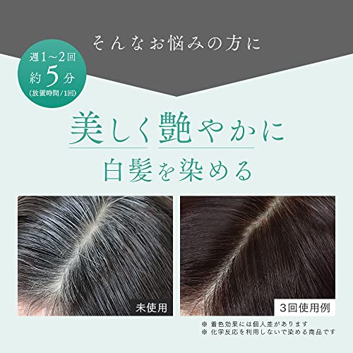 PROSIA(プロシア) ヘアカラートリートメント ヘアマスカラ ヘアケア2点セット ダークブラウン ヘアカラー トリートメント 白髪隠し ヘアマスカラ 白髪 徐々に染まる 馬油 艶 生え際 リタッチ
